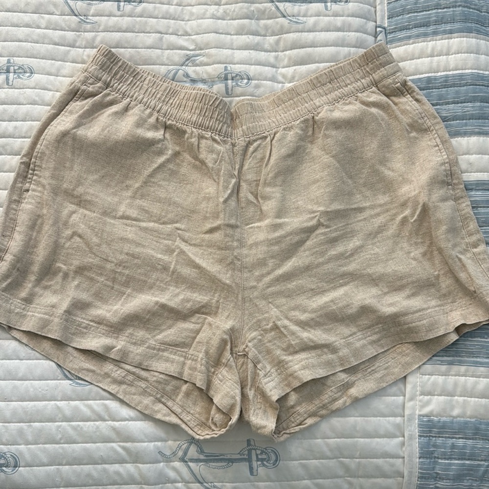 Old Navy Linen Shorts Cream Color